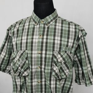 Canyon Creek Green Plaid Vented Fishing Shirt
